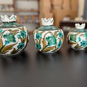 Floral Ceramic Vases Set